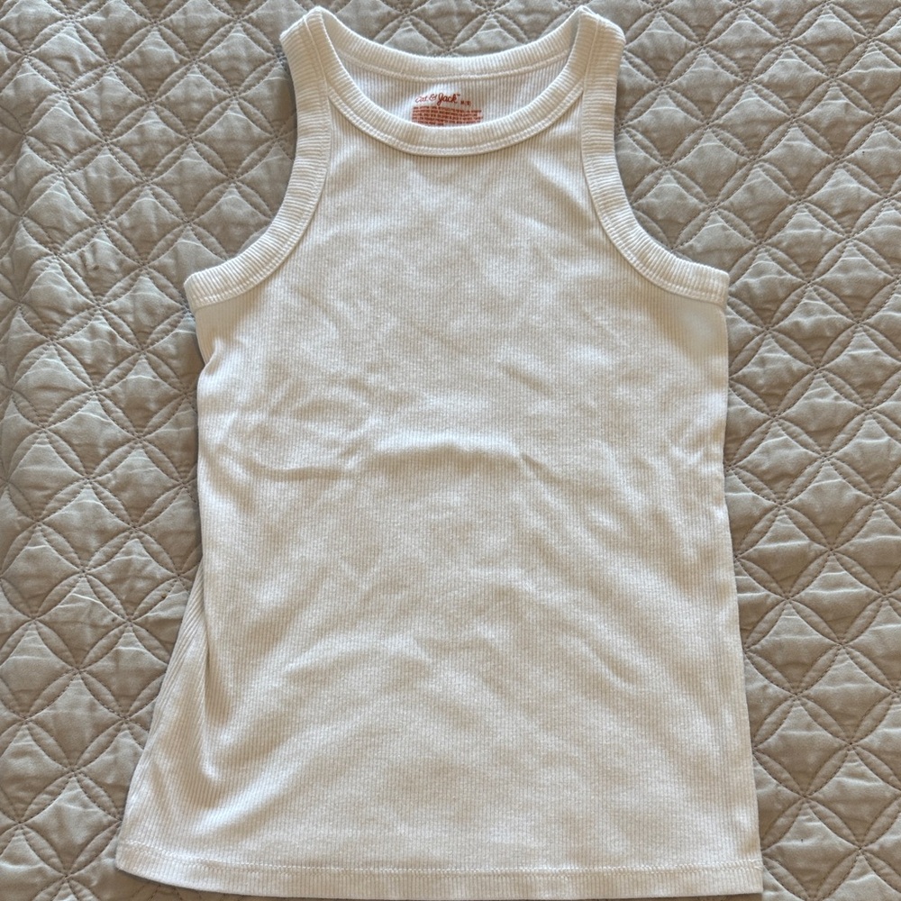 Cat & Jack White Ribbed Tank Top for Kids
